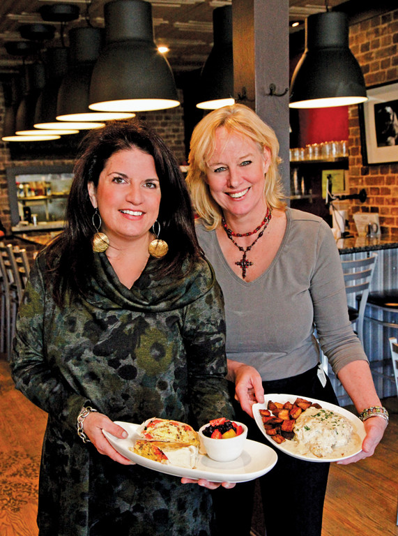 Lisa Altieri (left) recently opened Dante’s Kitchen in East Greenwich in the spot formerly occupied by Audra’s Cafe. (Right: Audra Willis)