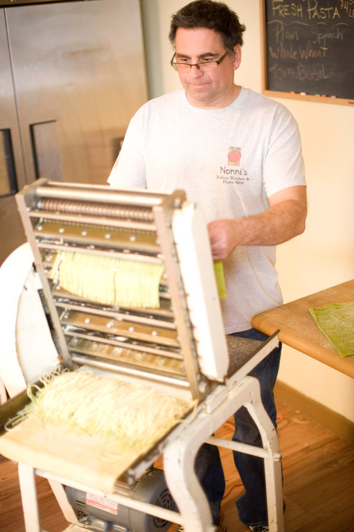 Phillip DeDucca of Nonni's Italian Kitchen and Pasta Shop in Tiverton makes his pasta fresh every day