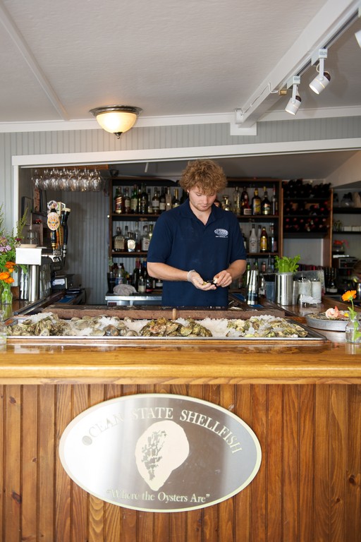 Oysters are always being freshly shucked at Matunuck Oyster Bar