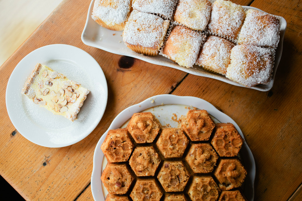 Freshly baked pastries at the Beehive Café