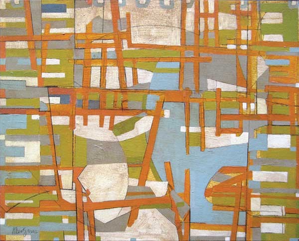Heather Bentz, WestportMy abstractions incorporate designs and patterns referencing architecture and landscape.