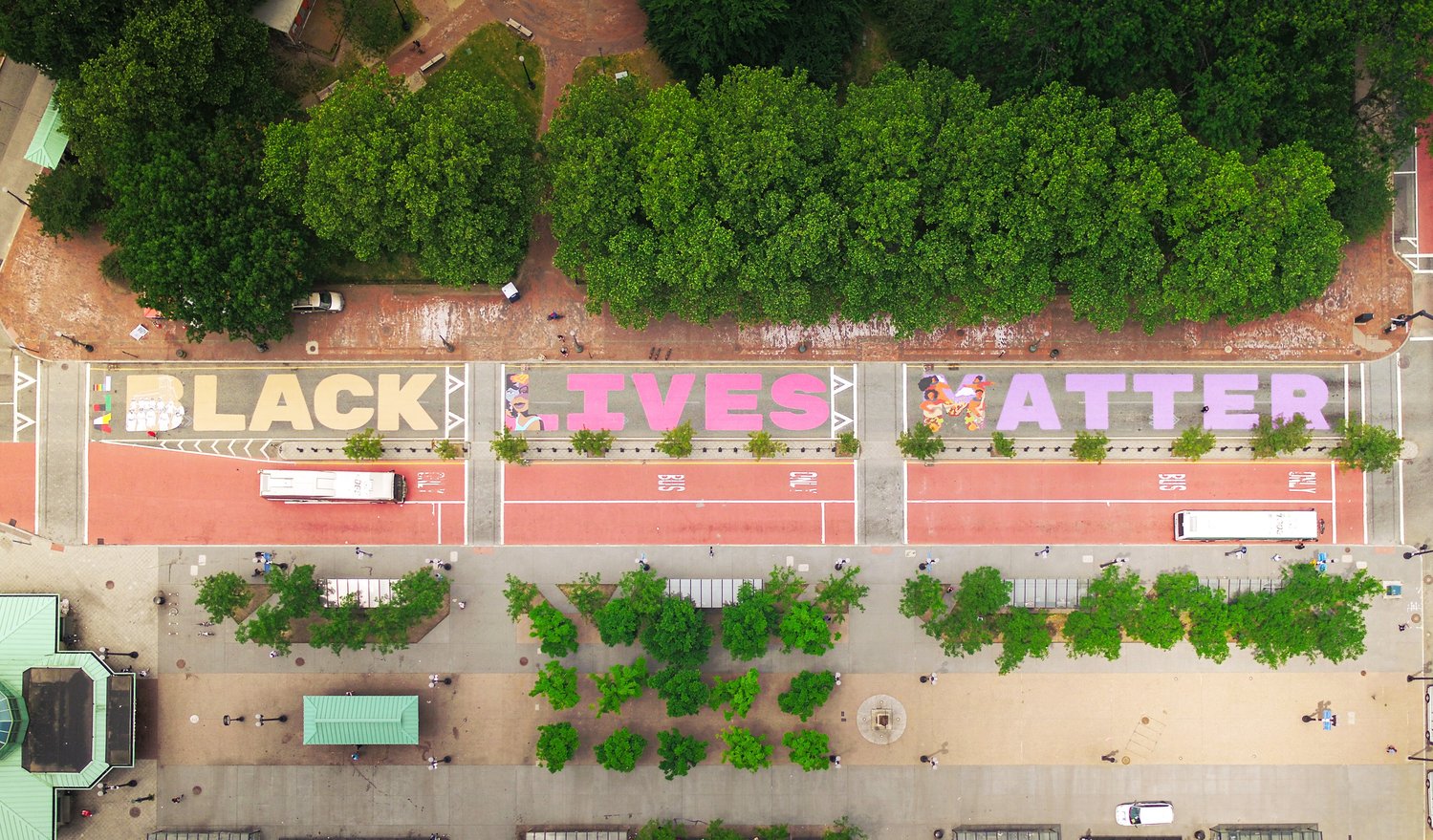 A ribbon-cutting for the All Black Lives Matter Mural on Washington Street will take place June 20