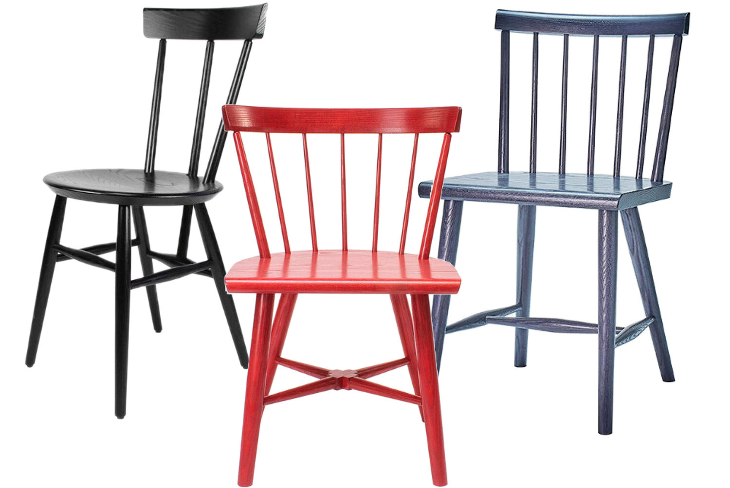 Sakonnet Café (black), Touisset (red) and Thames chairs from O&G Studio, Warren