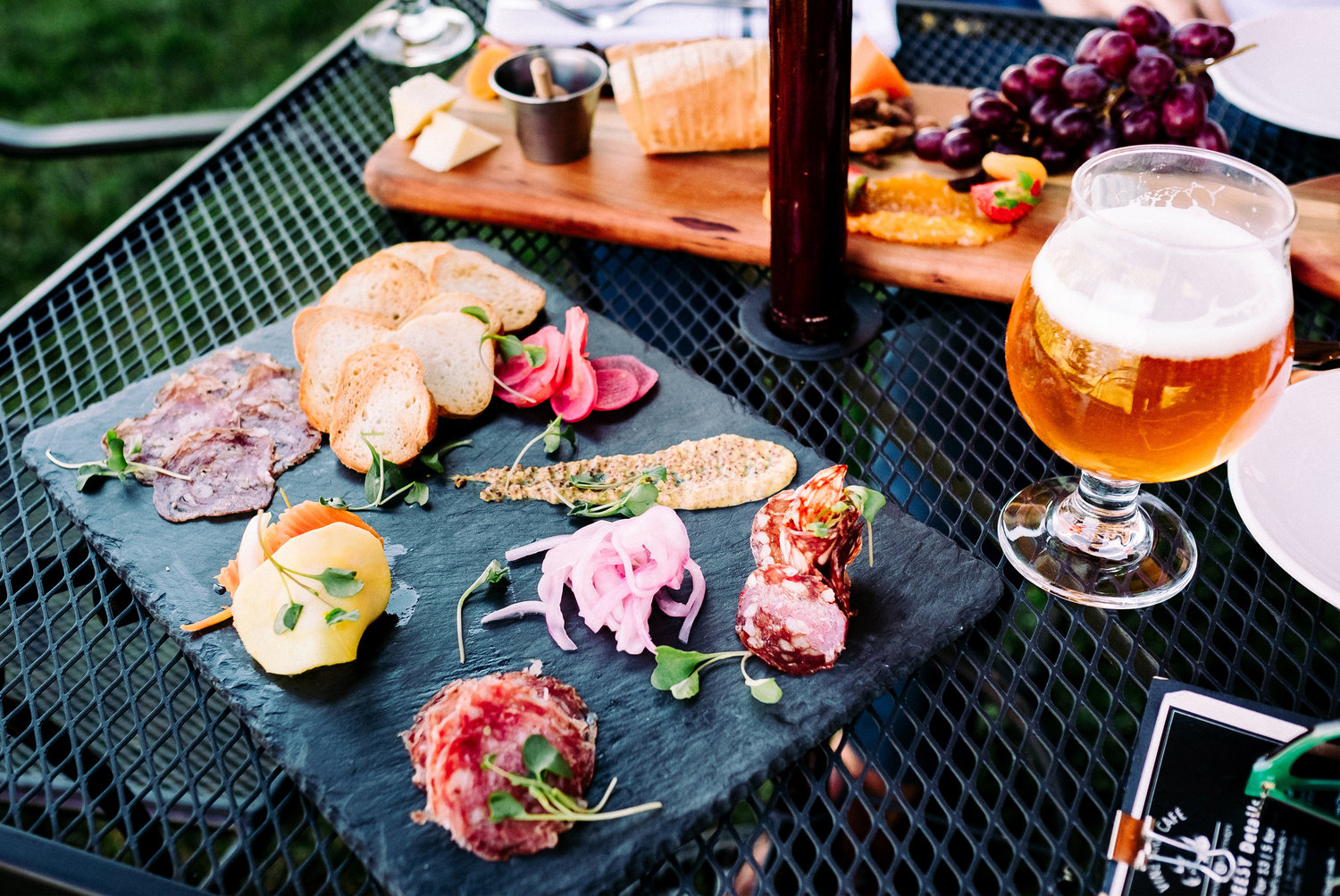 A tasting board starring local goods to pair with Taproot beer