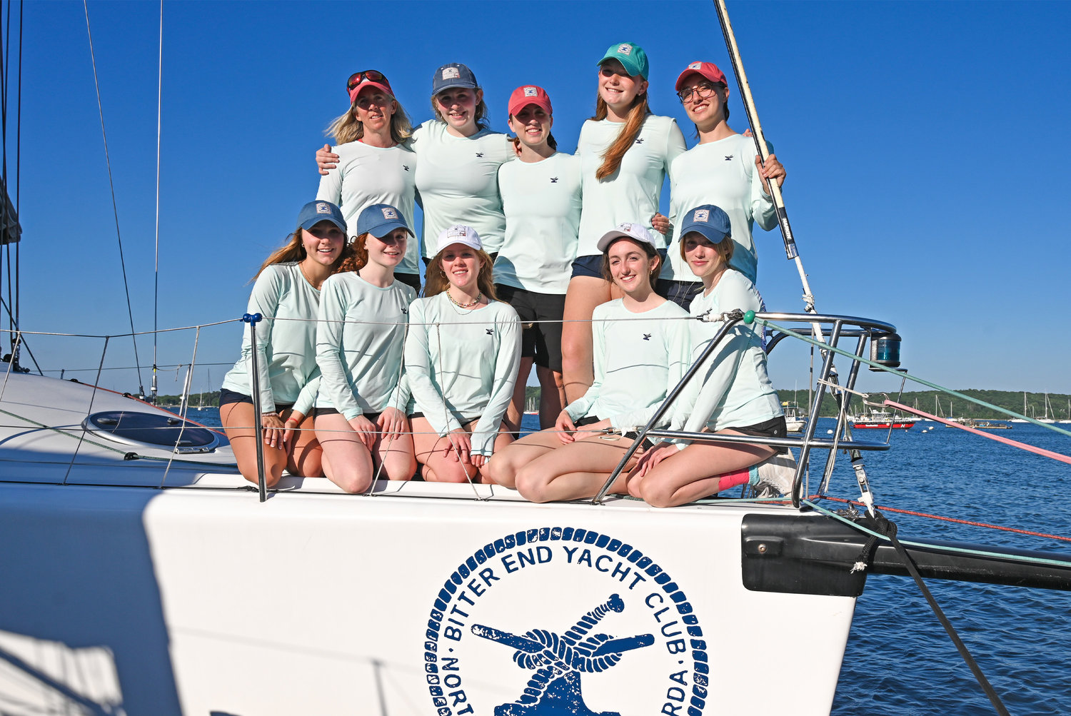 The all-female Team Bitter End made up a group of some of the youngest sailors fo compete