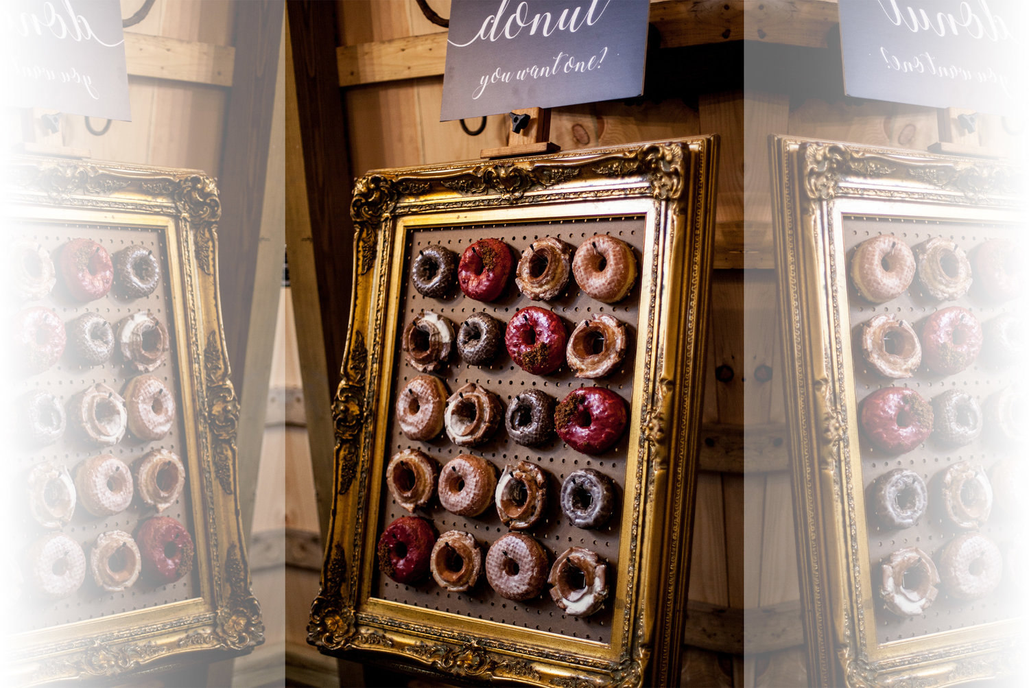 A donut wall by KNEAD Doughnuts