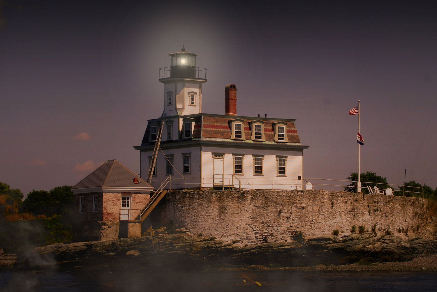 Visitors of Rose Island Lighthouse have claimed to feel the presence of its former keeper, Charles S. Curtis, still determined to keep the light on