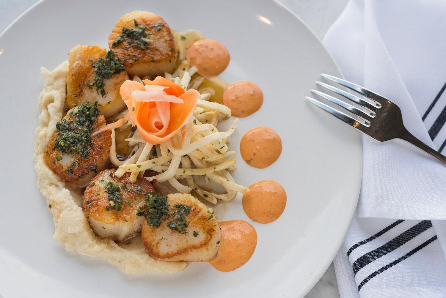 Scallops served with style at Bywater